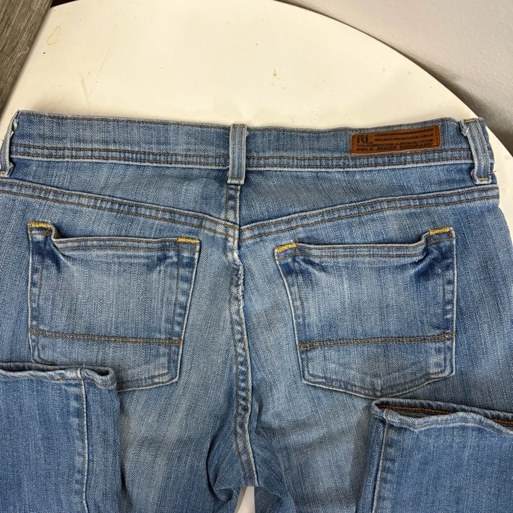 Stylish Ralph Lauren polo stretch cropped Blue Jeans